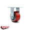 Service Caster 4 Inch Red Poly on Cast Iron Wheel Rigid Caster with Roller Bearing SCC SCC-30R420-PUR-RS - alternate 4